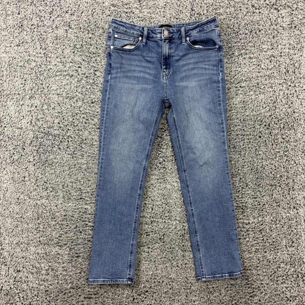 Quince Jeans Womens 30 Seaside Blue Mid Rise Slim Straight Stretch Denim
